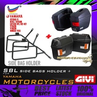 SET KOMBO KOTAK/BOX GIVI E22N,E23N SIDE CASES + SBL SIDEBAGS HOLDER YAMAHA FZ150 FI, R15, R15M, Y15Z