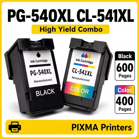 PG-540XL CL-541XL Ink Cartridge Combo High Yield 600/400 Pages for Canon PIXMA MG3650 MG4250 MX475 T