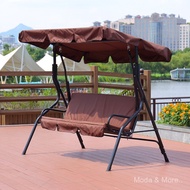 Economic Type Sunshade Rainproof Woven Outdoor Hanging Chair Iron Art Balcony Swing Chair Three-Pers