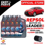 Repsol Leader C2C3 5W-30 Toyota Vios/Altis/Avanza/Rush/Corolla 4L with Free Oil FIlter