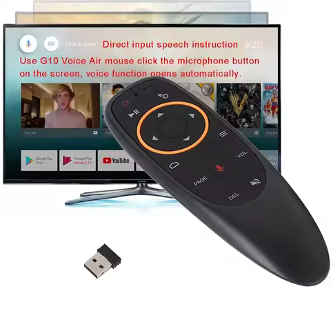 G10S 2.4G Wireless Air Mouse Voice Remote Control Gyroscope IR Learning for H96 MAX X88 PRO X96 MAX 