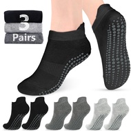 Grip Socks for Women Men Pilates Grip Socks Non Slip Yoga Sock with Grips for Barre Barefoot Hospita