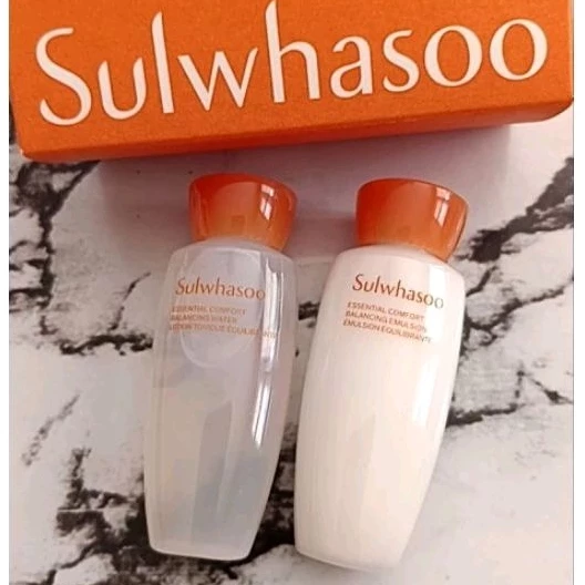 Sulwhasoo Essential Balancing Water 15 ml &amp; Emulsion 15 ml (ขายเป็นคู่ค่ะ) **สินค้าแกะจากเซ็ท ไม่มีกล่องค่ะ