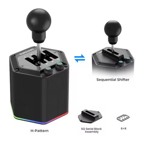SIMSONN HS Pro Shifter Dual-Mode H-Type or Sequential Shifting with 6+R and 7+R Gears Racing Simulat