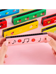 1入16孔口琴(隨機顏色): 適用於初學者、兒童和成人的樂器學習玩具 - 非常適合家長-孩子教育和互動