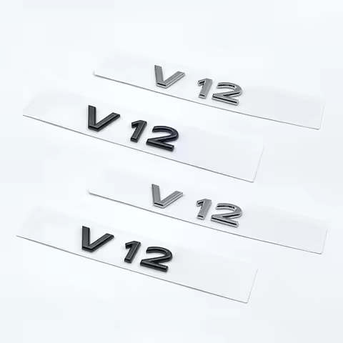 New style Chrome Black Letters V12 Car Logo Emblem Trunk Styling Sticker for Benz Maybach S680 S500L