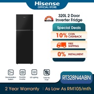 Hisense 320L 2 Door Top Mount 4 STAR Inverter Fridge / Refrigerator / Durable Inverter - RT328N4ABN1
