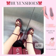 HUYENSHOES G's Sandal, 7cm high logo embossed leather, genuine quality, super sharp quality, I'm bac