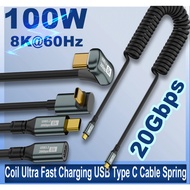 Spring PD100W USB 3.2 20Gbps ThunderBolt 3 Type C to Type C Cable 8K@60Hz USB-C Cable Cord For iPhon