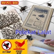 100pcs Flies Trap / Pelekat Lalat Pelekat Lalat /High quality/Gam Power Kuat/Perasa Ikan Masin Fly T