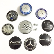 60mm rear trunk logo 6cm back emblem for Mercedes Benz back blue wheat ears AMG Brabus Lorinser Appl