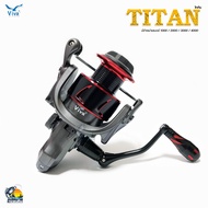 รอกตกปลา รอกสปินนิ่ง สปุนอลูมิเนียม วีว่า VIVA TITAN TT Series 1000 / 2000 / 3000 / 4000  (New Black