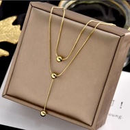 SUNSHINE NEW ARRIVAL/KALUNG TITANIUM WANITA GOLD BULAT LIONTIN BOLA