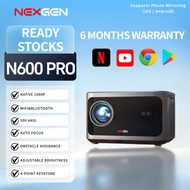 NexGen N600 Pro Smart Projector 1080P FHD | Android 13 | 500 ANSI | Auto Focus | Dual WiFi 2.4G/5G