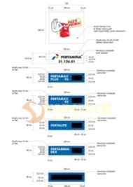 TOTEM Harga SPBU PERTAMINA 2 SISI BORONGAN