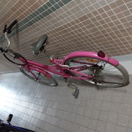 粉紅色淑女單車