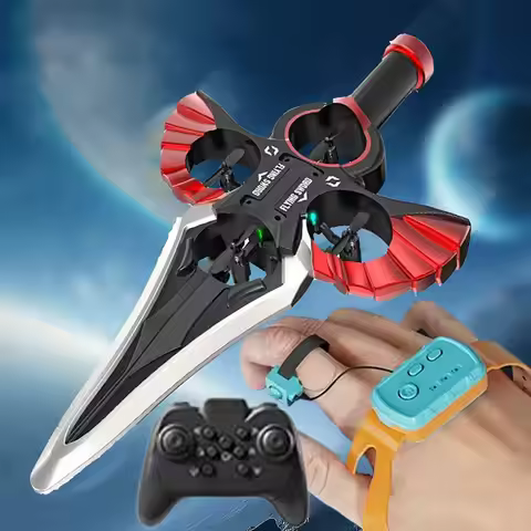 RC Flying Sword 2.4G Four Axle Remote Control Crash Resistant Aerial Stunt Foam RC Plane RC Flying S