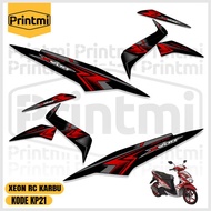 Stiker Striping Motor Xeon RC Karbu Variasi Racing Modifikasi Simple List Keren Skotlet Printmi KP21