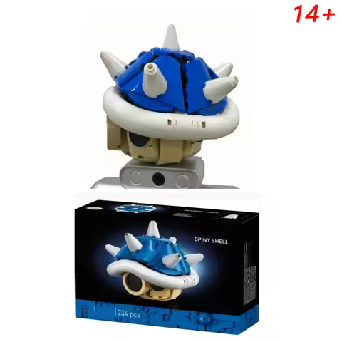 2025 Relive Childhood! MOC 40787 Spiny Shell Turtle Kart Anime Blocks Sets DIY for kids Cute Pets Ch