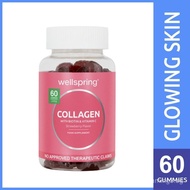 Wellspring 60PCS Collagen Biotin and Vitamin C Gummies, For Anti Aging, Collagen Boost, Fish Marine 