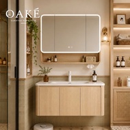 OAKÉ Hikari Mirror Cabinet & Basin Cabinet Honeycomb Aluminum Open Door Storage 60cm 80cm 100cm