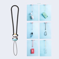 【Hot ticket】 Swimming Panda Silicone Mobile Phone Lanyard Wrist Strap Earphone Case Bracelet Rope Ke