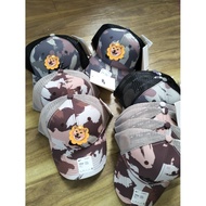 Camo Net/ Mesh Cap- Hard Dome Curve Brim Trucker Cap