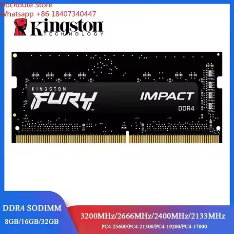 For Kingston FURY Impact DDR4 SODIMM RAM 8GB 16GB 32GB 2400MHz 2666MHz 3200MHz 260Pin PC4-19200 PC4-