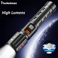 Most Powerful New Upgrade-LED Flashlight  Rechargeable  Emergency Light Outdoor Emergency Torch