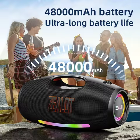 Zealot-s89 250W Waterproof Portable Loud Bluetooth Speaker, Wireless Outdoor Boombox SubwooferTriple