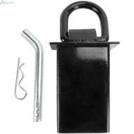 [ANGELA]Durable Steel Trailer Hitch with D Ring for 12000LBS Towing Black 14.4x3.5x8.6cm