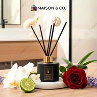 Maison & Co. Black 120ml Reed Diffuser Hotel Scent | Fragrance Perfume Living Room, Bedroom & Office