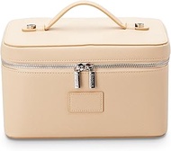 ETOILE - Vanity Case, Beige, Zippered Vanity Case With Convenient Carry Handle