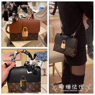 sling bags for women◎♂◆Purchasing LV/Louis Vuitton handbags LOCKY BB lock messenger bag old flower s