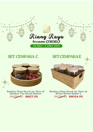 OMMO SET RAYA Balang Kuih Raya + Tray