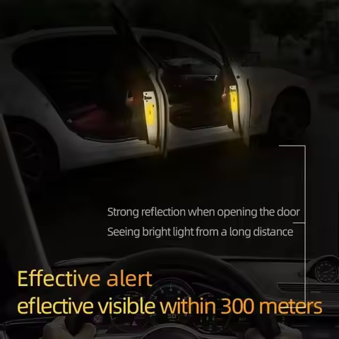 4PCS Car Door Sticker Safety Warning Reflective Mark For Audi A1 A2 A3 A4 A5 A6 A7 A8 Q1 Q2 Q3 Q4 Q5