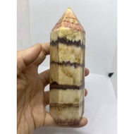 D2892 Natural Raw Ore Rhodolite Hexagonal Column Good Luck Head Size Height 133 Width 47.4mm Weight: