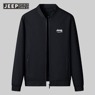 Jeep Spirit 1941แจ็คเก็ต Estd ของผู้ชายชุดเบสบอลลำลองเสื้อคลุมบางๆหนุ่มสาวและวัยกลางคน