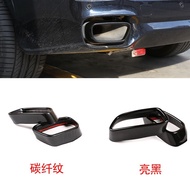 Suitable for 14-18 BMW/X5 X6 Tail Throat Decorative Frame Bright Black Sports Version Single Out