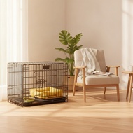Dog Crate with Tray Single-Door Dog Crate Enclosure Easy-to-Clean Wire for Dogs, Home
