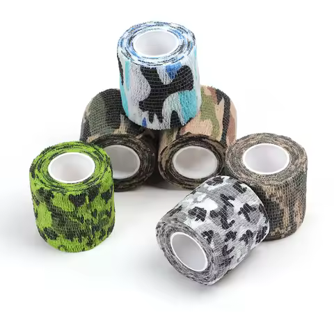 Goon Tape 2.5cm*4.5m Self-Adhesive Camo Grip Tape for Guns, Non-Woven Stealth Wrap Elastic Bandage O
