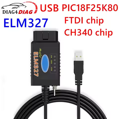 ELM327 25K80 V1.5 USB PIC18F25K80 FTDI PIC18F25K80 CH340 For Ford FORScan Switch OBD Scanner Car Dia