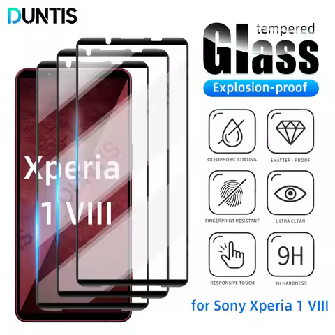 9H Tempered Glass Film for Sony Xperia 1 VIII Screen Protector HD Full Coverage Protective Film Sony