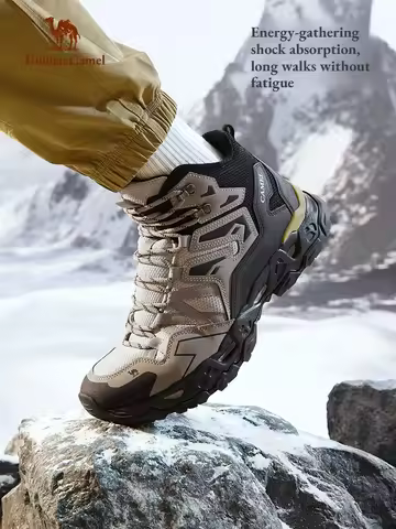 Golden Camel Men's Outdoor Hiking Boots High-Top Lace-Up Non-slip Sports Casual Trekking Boot 2025 W