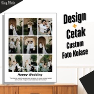 HIASAN DINDING Custom Photo Collage Wall Decoration 9 Photos - Size 30x40 cm - Can be used as a gift