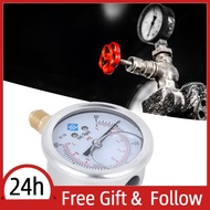 Supergoodsales Pressure  Oil Filled 1/4 -1 to 7bar -30 100psi Stainless Steel Case Brass Inside Cons