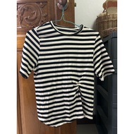 Forwarding A Very Stylish Cream-White Striped Shirt. s-m