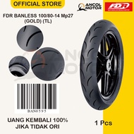 FDR Tubeless Tire 100/80-14 MP27 GOLD – Champion Series Rear Tire Strong Anti-Slip Grip