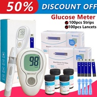 Blood Sugar Test Kit Monitoring Set,with 25-100PCS Blood Glucose Test Strip Lancet,Festival gifts