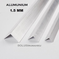 BEST ( 6 POTONG X 1 MTR ) ALUMINIUM SIKU L 1.5 CM (AKTUAL 13 MM) ALUM